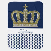 Golden Royal Crown III + your backgr. & ideas Receiving Blanket (Back)