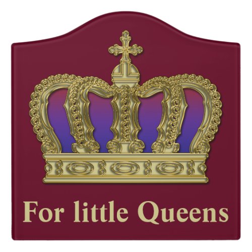 Golden Royal Crown IV  your backgr  ideas Door Sign