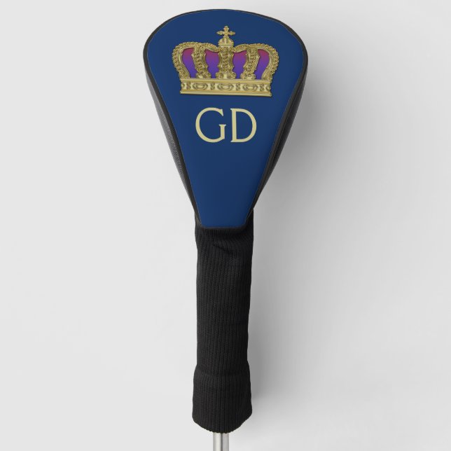 Golden Royal Crown IV + your backgr. & ideas Golf Head Cover (Front)
