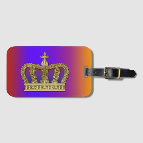 Golden Royal Crown IV  your backgr  ideas Luggage Tag