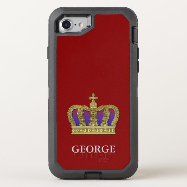 Golden Royal Crown IV + your backgr. & ideas Otterbox iPhone Case (Back)