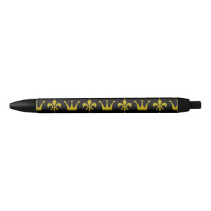Golden Royal Crown & Lily + your backgr. & ideas Pen