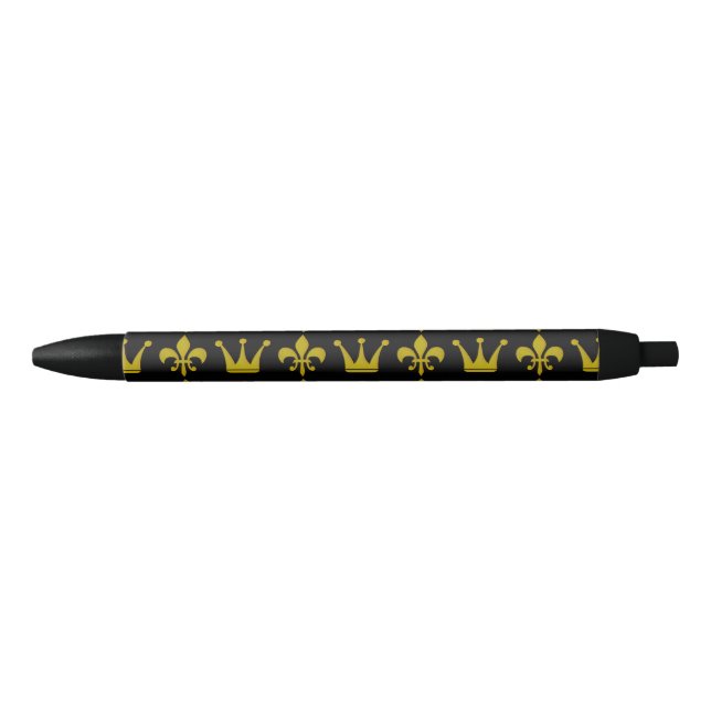 Golden Royal Crown & Lily + your backgr. & ideas Pen (Front)