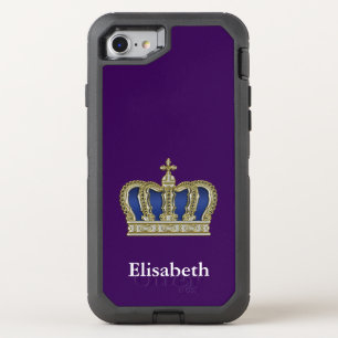 Golden Royal Crown V + your backgr. & ideas OtterBox Defender iPhone SE/8/7 Case