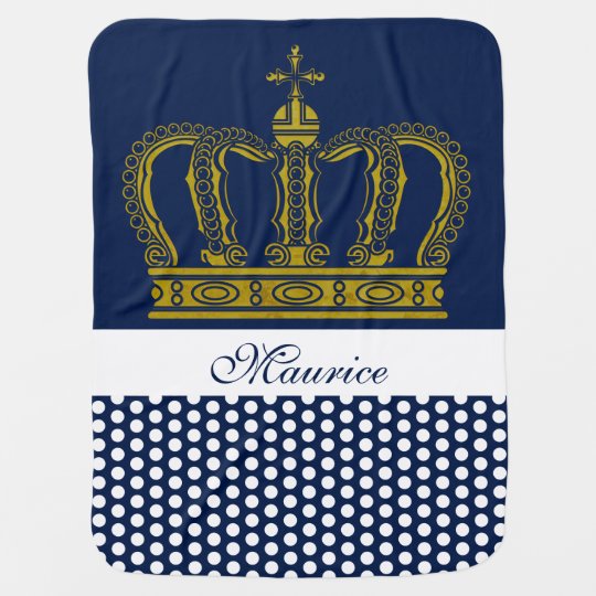 Golden Royal Crown + your backgr. & ideas Baby Blanket