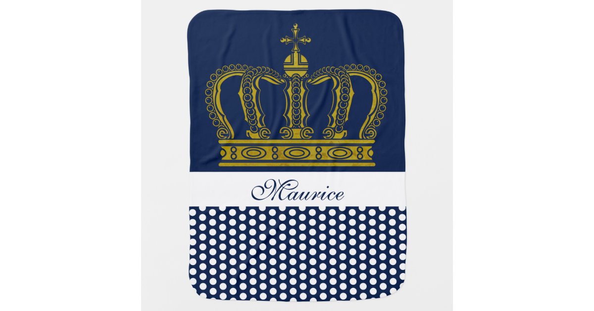 Golden Royal Crown + your backgr. & ideas Baby Blanket Zazzle