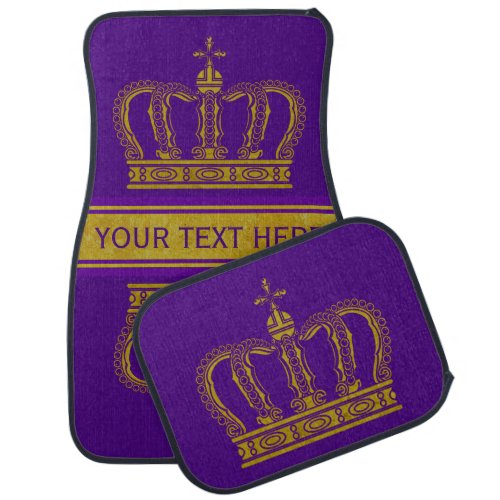 Golden Royal Crown  your backgr  ideas Car Floor Mat