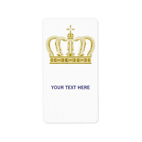 Golden Royal Crown  your backgr  ideas Label