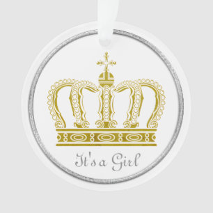 Golden Royal Crown + your backgr. & ideas Ornament