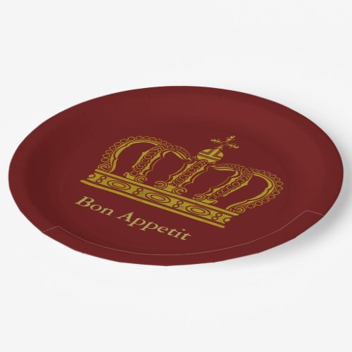 Golden Royal Crown  your backgr  ideas Paper Plates