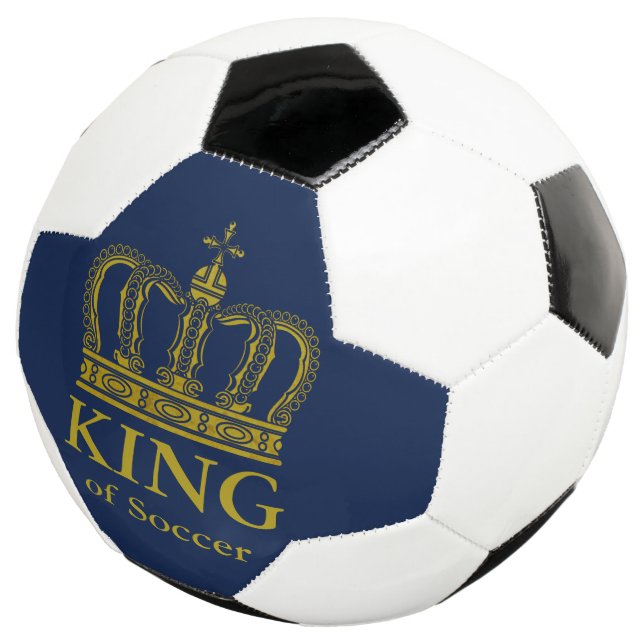 Golden Royal Crown + your backgr. & ideas Soccer Ball (Three Quarter)