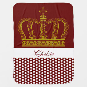 Golden Royal Crown + your backgr. & ideas Swaddle Blanket