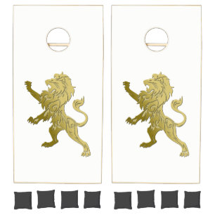 Golden Royal Lion Cornhole Set