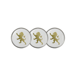 Golden Royal Lion Golf Ball Marker