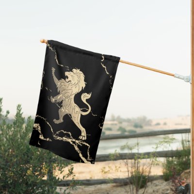 Golden Royal Lion House Flag
