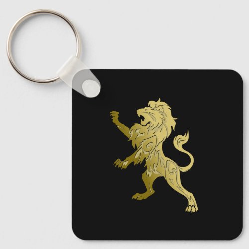 Golden Royal Lion  Keychain