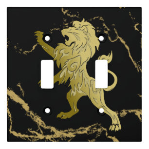 Golden Royal Lion Light Switch Cover