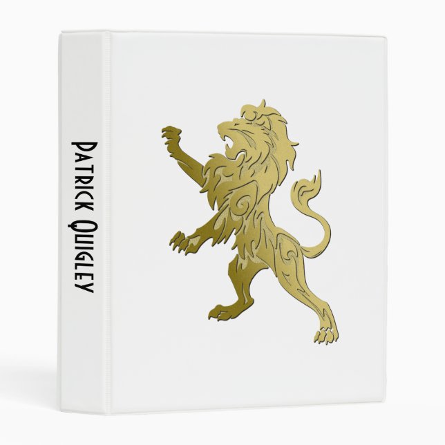 Golden Royal Lion Mini Binder (Front/Spine)
