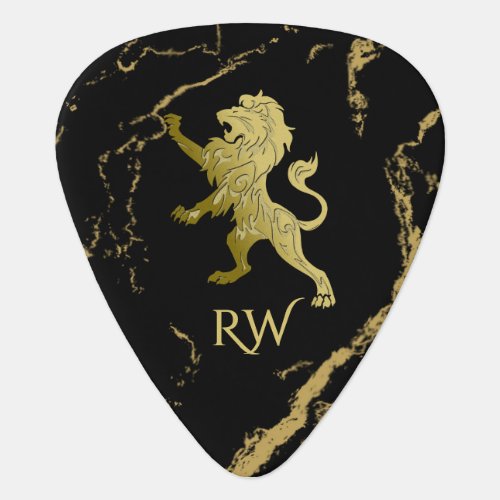Golden Royal Lion Monogram Guitar Pick