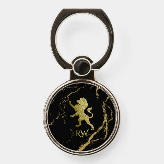 Golden Royal Lion Monogram Phone Ring Stand