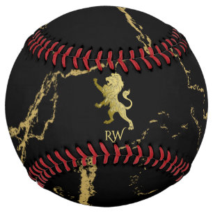 Golden Royal Lion Monogram Softball