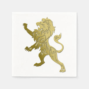 Golden Royal Lion Napkins