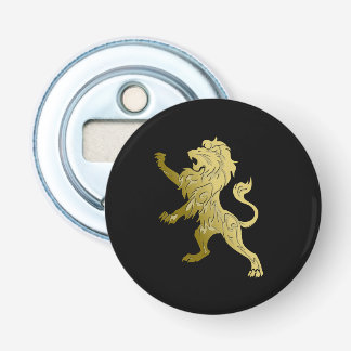 Golden Royal Lion on Black  Bottle Opener