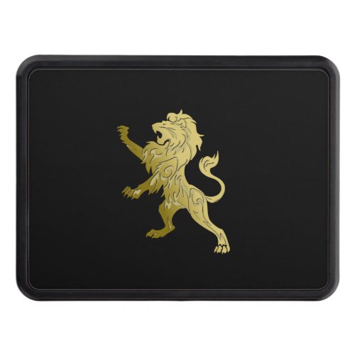 Golden Royal Lion on Black  Hitch Cover