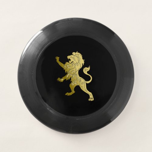 Golden Royal Lion on Black  Wham_O Frisbee