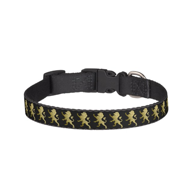 Golden Royal Lion Pet Collar (Front)