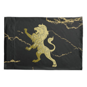 Golden Royal Lion Pillow Case
