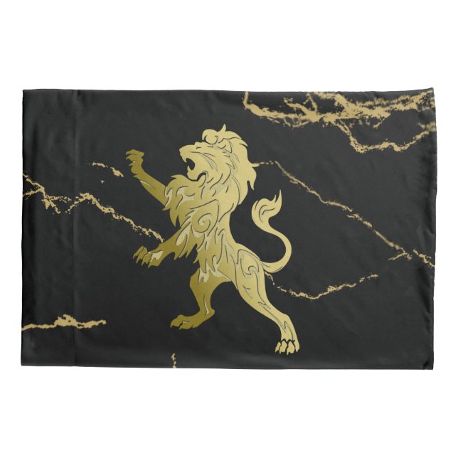 Golden Royal Lion Pillow Case (Back)