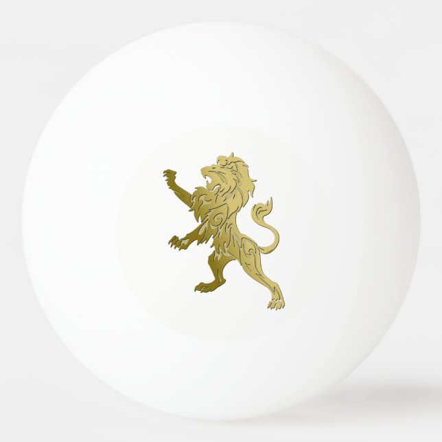 Golden Royal Lion Ping Pong Ball (Front)