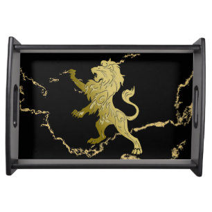 Golden Royal Lion Serving Tray