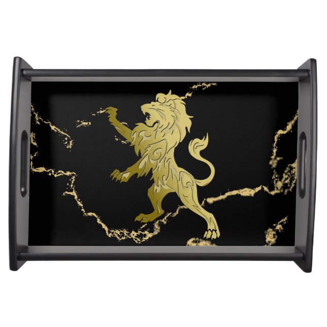 Golden Royal Lion Serving Tray (Front)