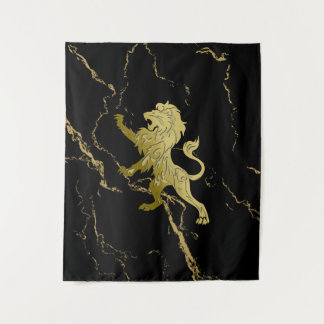 Golden Royal Lion Tapestry