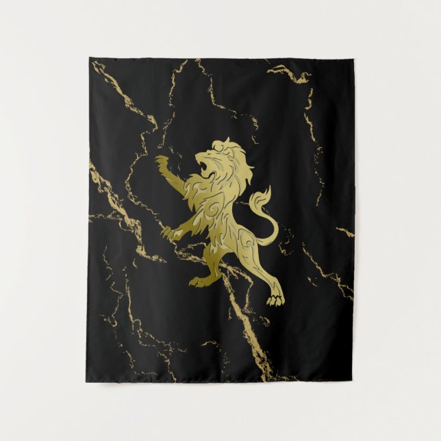 Golden Royal Lion Tapestry (Front)