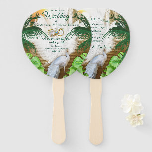 Golden Royal Peacock Temple Dreams Hand Fan