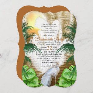 Golden Royal Peacock Temple Dreams Invitation