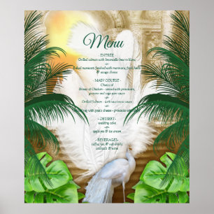 Golden Royal Peacock Temple Dreams Poster