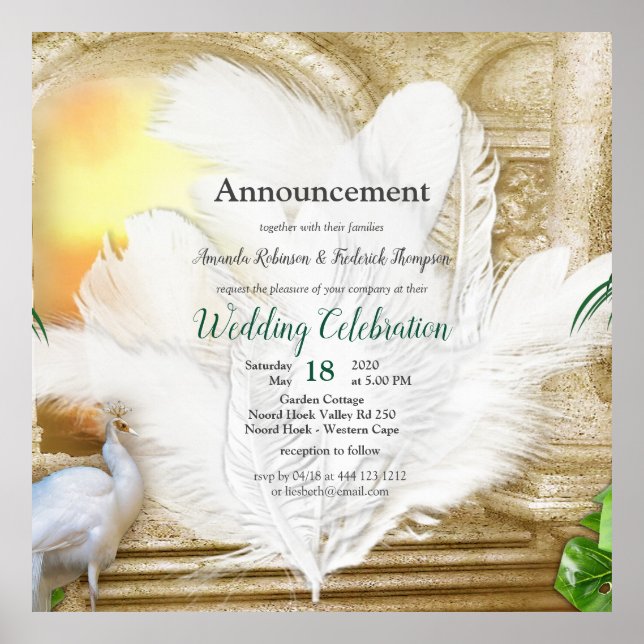 Golden Royal Peacock Temple Dreams Poster (Front)