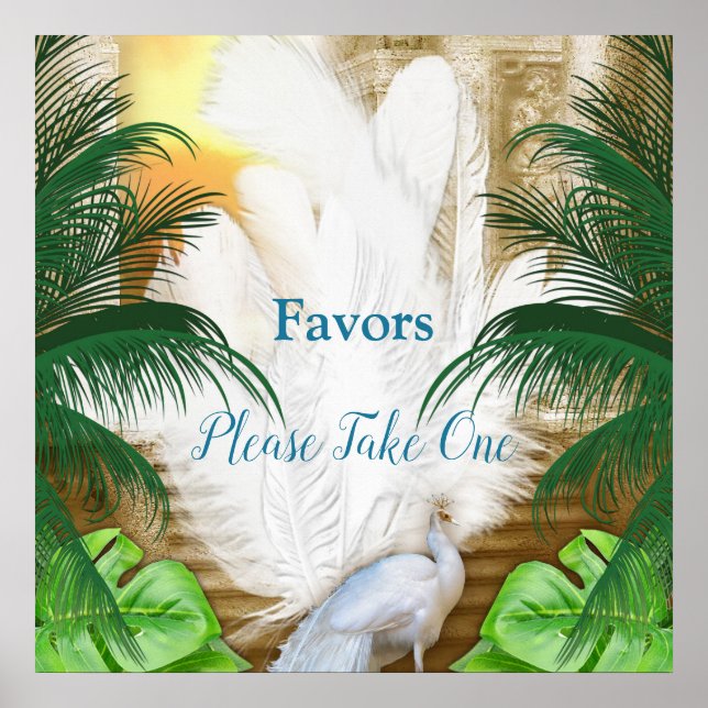 Golden Royal Peacock Temple Dreams Poster (Front)