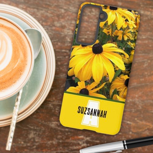 Golden Rudbeckia Black Eyed Susan Flowers Samsung Galaxy S21 Case