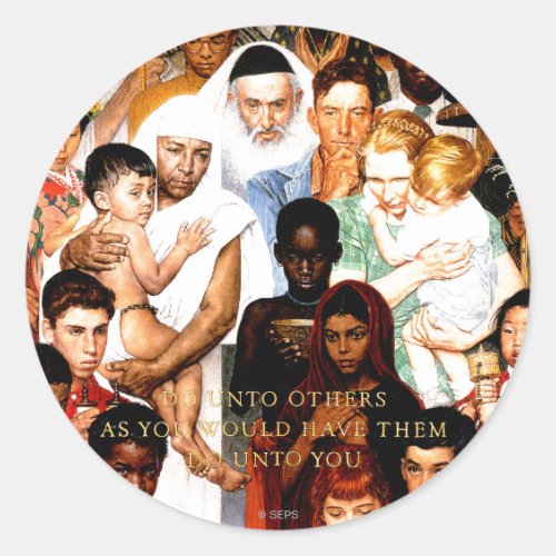 Golden Rule (Do unto others) by Norman Rockwell