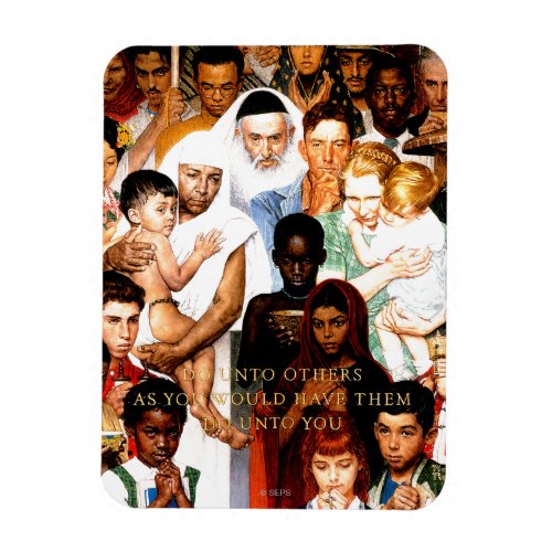 Golden Rule (Do unto others) by Norman Rockwell