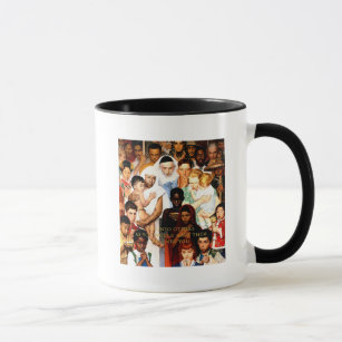 Golden Rule (Do unto others) by Norman Rockwell Mug