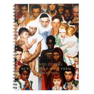 Golden Rule (Do unto others) by Norman Rockwell Notebook