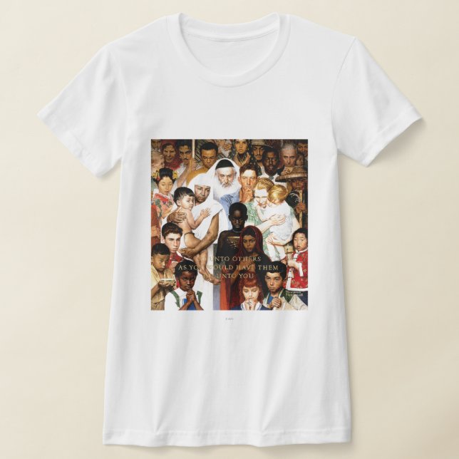 Golden Rule (Do unto others) by Norman Rockwell T-Shirt | Zazzle
