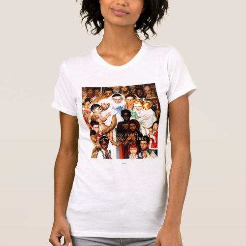 Golden Rule Do unto others by Norman Rockwell T_Shirt
