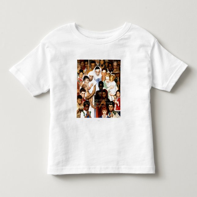 Golden Rule (Do unto others) by Norman Rockwell Toddler T-shirt (Front)